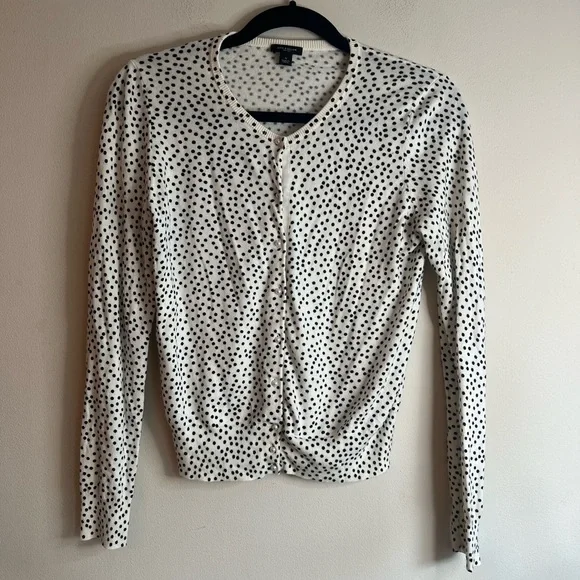 Ann Taylor woman’s polka dot cotton blend cardigans sweater - Picture 2 of 7